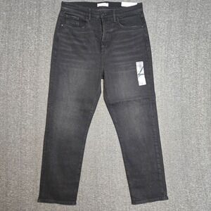 NWT Loft The Slim‎ High Rise Regular Fit Black Denim Jeans Sz 31 (33x28)